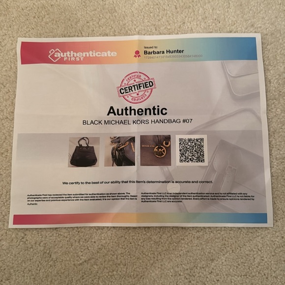 Black MICHAEL KORS , MK saffiano leather bag - Picture 12 of 12